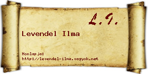 Levendel Ilma névjegykártya